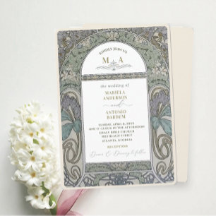 Elegante  Nouveau Waterverf WeddiInvitation Kaart