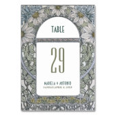 Elegante nouveau waterverf weddiTable Kaart (Voorkant)