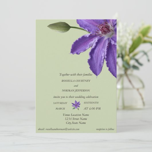 Elegante nuances van paars op groene achtergrond i kaart (Staand voorkant)