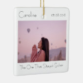 Elegante nuchterheid aandenken, minimaal Jubileum Keramisch Ornament (Rechts)