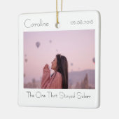 Elegante nuchterheid aandenken, minimaal Jubileum Keramisch Ornament (Links)