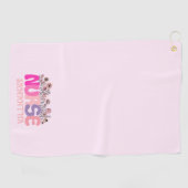 Elegante "Nurse" Typografie met Levendige Bloemen Golfhanddoek (Horizontaal)