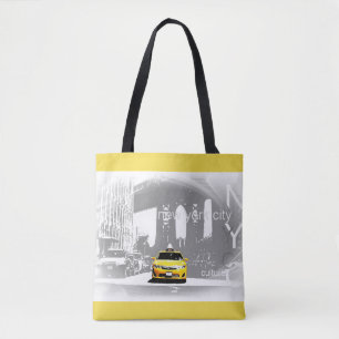 Elegante Nyc New York Brooklyn Bridge Gele Taxi Tote Bag
