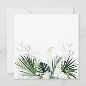 Elegante Oase Orchidee Boheemse Groene Trouw  Save The Date (Achterkant)