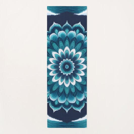 Elegante Oceaan Golf Mandala Yoga Mat (Voorkant)