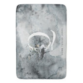 Elegante oceaan | Waterverf walvis monogram Badmat (Voorkant Verticaal)