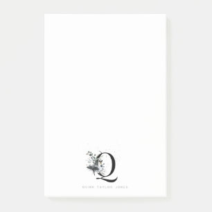 Elegante oceaan   Waterverf walvis monogram Post-it® Notes