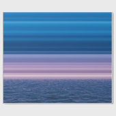 Elegante Oceaan Zee Water Paarse Horizon Blauwe lu Cadeaupapier (Vlak)