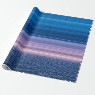 Elegante Oceaan Zee Water Paarse Horizon Blauwe lu Cadeaupapier