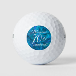 Elegante Oceaanblauw 70 & Sensationeel Verjaardags Golfballen