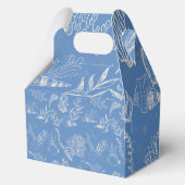 Elegante oceaanblauwe toile bedankdoosjes (Achterkant)