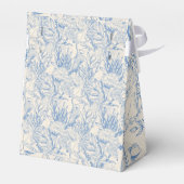 Elegante oceaanblauwe toile bedankdoosjes (Achterkant)