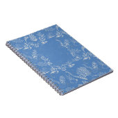 Elegante oceaanblauwe toile notitieboek (Rechterzijde)