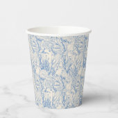 Elegante oceaanblauwe toile papieren bekers (Links)