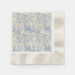 Elegante oceaanblauwe toile servet