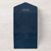 Elegante oceaangolf met afscheurbare RSVP All In One Uitnodiging (Buitenkant)