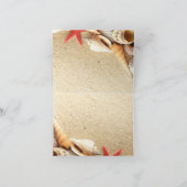 Elegante oceaanschelpen strand bruiloft dank je bedankkaart (Binnen)