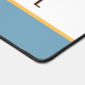 Elegante Ocean Blue White Stripes PICKLEBALL Tekst Bureaumat (Hoek)