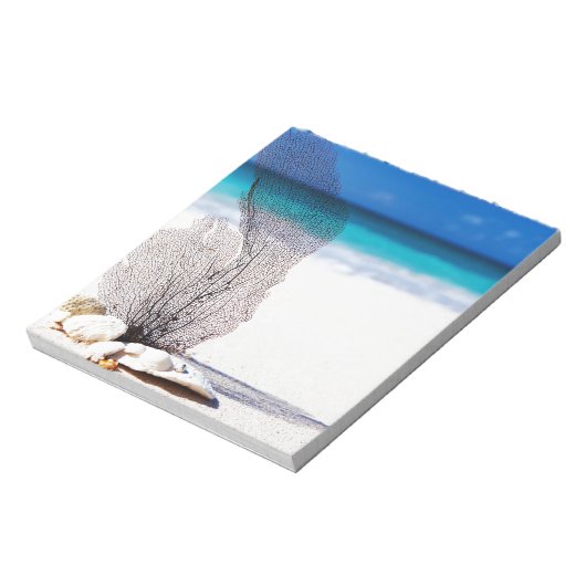 Elegante Ocean Coastal Shells Beach Notitieblok (Linkerzijde)