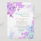 Elegante Ocean Shells Beach 1e verjaardag Kaart (Voorkant / Achterkant)