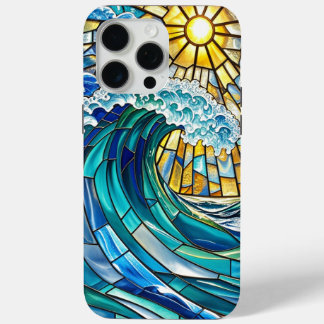 Elegante Ocean Waves & Sun Glow - Prachtige Vlekke iPhone 15 Pro Max Hoesje