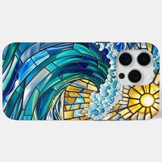 Elegante Ocean Waves & Sun Glow - Prachtige Vlekke Case-Mate iPhone Case (Achterkant (horizontaal))