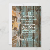 elegante oceanhuis zeeschelpen strand bruiloft kaart (Voorkant)