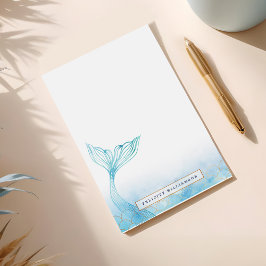 Elegante Oceanische Zeemeermin Waterverf & Gouden  Post-it® Notes