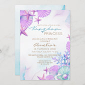 Elegante Oceanschelpen Strand 1e Verjaardag  Kaart (Voorkant / Achterkant)