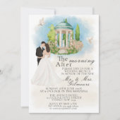 Elegante Ochtend Na Gazebo Bruid & Groom Duiven Kaart (Voorkant)