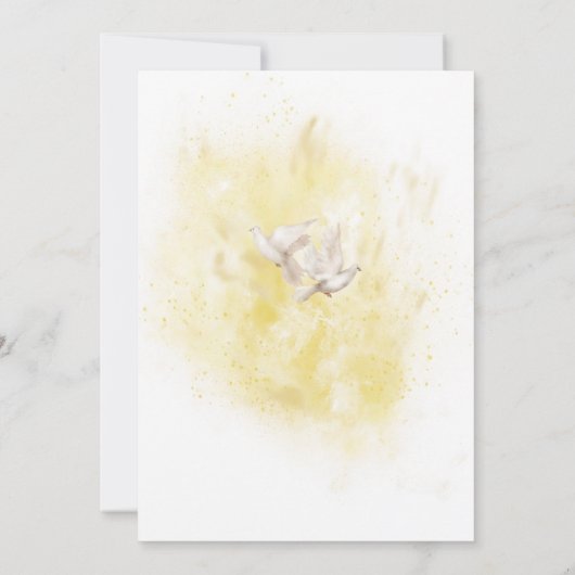 Elegante Ochtend Na Gazebo Bruid & Groom Duiven Kaart (Achterkant)