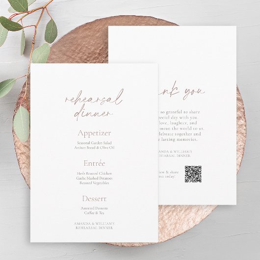 Elegante Oefendiner Menu – Tweezijdige Kaart