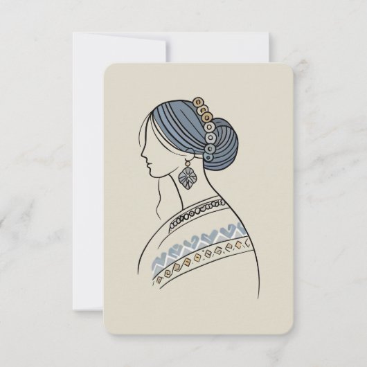 Elegante Oekraïense Folk Art Flat Kaart (Voorkant)