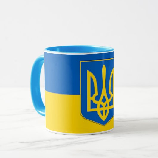 Elegante Oekraïense vlag wrap-around Mok (Voorkant links)