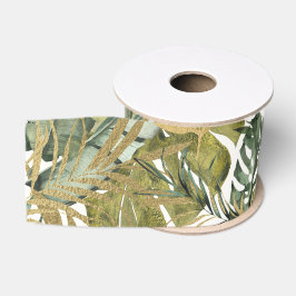 Elegante Oerwouden bladeren Grosgrain Lint