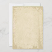 Elegante Off-White Grunge Edge Wedding Kaart (Achterkant)