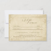 Elegante Off-White Grunge Edge Wedding RSVP Kaart (Voorkant)