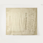 Elegante Off-White Grunge Edge Welkom bruiloft Wandkleed (Voorkant (horizontaal))