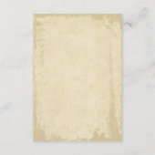 Elegante off-white grunge trouwaccommodaties informatiekaartje (Achterkant)