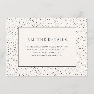 Elegante Off-White Stippen Informatiekaartje