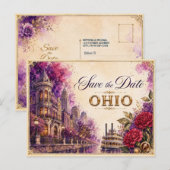 Elegante Ohio Save the Date Trouw Uitnodiging (Voorkant / Achterkant)