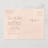 Elegante old-fashioned Save the Date-fotoansichtka Briefkaart (Achterkant)