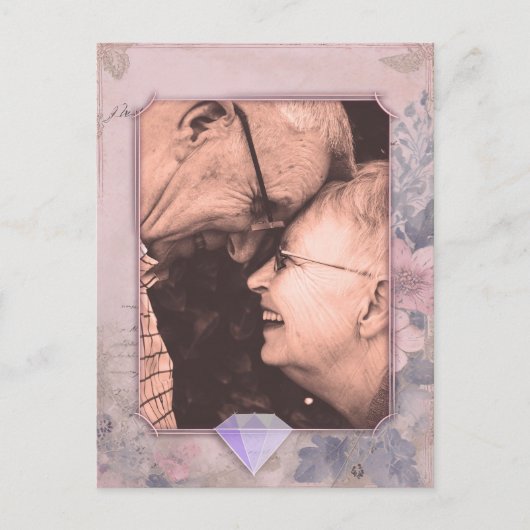 Elegante old-fashioned Save the Date-fotoansichtka Briefkaart (Voorkant)