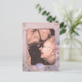 Elegante old-fashioned Save the Date-fotoansichtka Briefkaart (Staand voorkant)