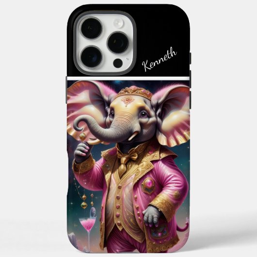 Elegante olifant in de ruimte Case-Mate iPhone case (Achterkant)