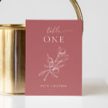 Elegante olijf. Delicate roos vale Italiaans bruil Kaart<br><div class="desc">Delicate botanische Italiaanse bruiloft Tafel Nummer met elegante olijftak in roos vale,  terracotta roze,  Fuzzy Wuzzy Brown kleuren. Geschikt voor een mediterrane bruiloft.</div>