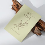 Elegante olijf. Pastel Green Mist Italiaanse bruil Kaart<br><div class="desc">Delicate pastel botanische Italiaanse bruiloft Tafel Nummer met elegante olijftak in Green Mist kleur. Geschikt voor een mediterrane bruiloft.</div>