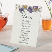 Elegante Olijf Trouwtafel met Namen Reclamebord Met Voetstuk (Insitu)