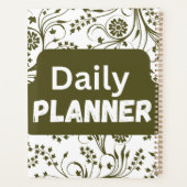 Elegante olijfblad dagelijkse organizer (Achterkant)