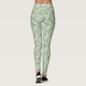Elegante olijfbladerenpatroon leggings (Achterkant)
